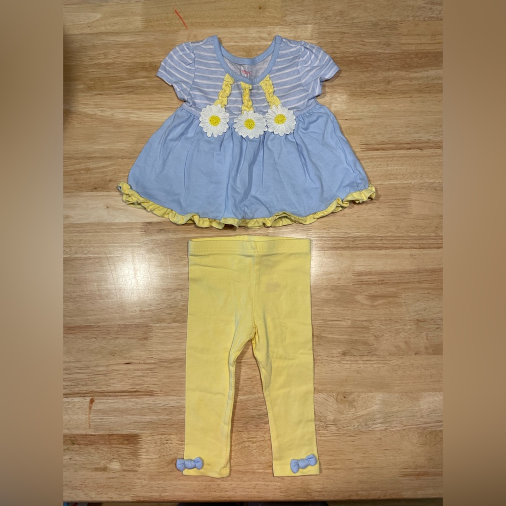 Baby Blue Daisy Top with matching pants